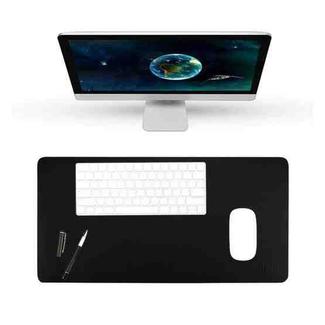 BUBM Multifunction Super Large Non-slip PU Leather Double-sided Mouse Pad Office Desk Mat, Size: 60 x 30cm(Black)