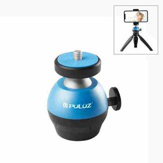 PULUZ 1/4 inch Screw Aluminum Alloy Ball Head ABS Tripod Adapter(Blue)