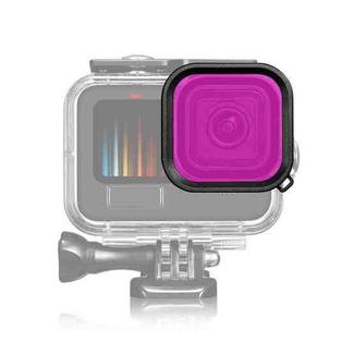 PULUZ Square Housing Diving Color Lens Filter For GoPro HERO13 Black /12 Black /11 Black /10 Black /9 Black, Only for PU527 Diving Case(Purple)