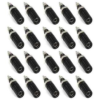 20 in 14mm DIY Binding Post Terminals, M3x45(Black)