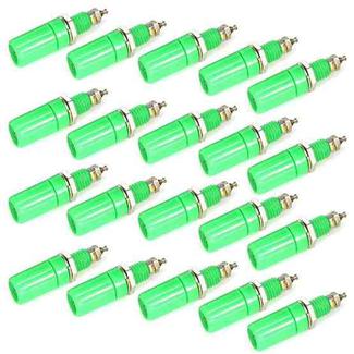 20 in 14mm DIY Binding Post Terminals, M3x45(Green)