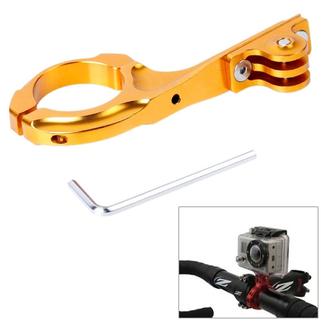 TMC HR85 Bike Aluminum Handle Bar Adapter Pro Mount for GoPro Hero11 Black / HERO10 Black /9 Black /8 Black /7 /6 /5 /5 Session /4 Session /4 /3+ /3 /2 /1, DJI Osmo Action and Other Action Cameras(Gold)