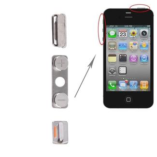 Original Lock Button Power Key Switch ON / OFF + Mute Switch Button Key + Volume Key for iPhone 4S