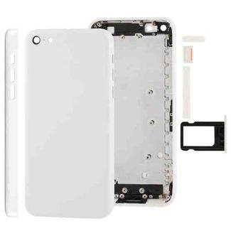 Full Housing  Chassis / Back Cover with Mounting Plate & Mute Button + Power Button + Volume Button + Nano SIM Card Tray for iPhone 5C(White)