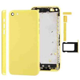 Full Housing  Chassis / Back Cover with Mounting Plate & Mute Button + Power Button + Volume Button + Nano SIM Card Tray for iPhone 5C(Yellow)