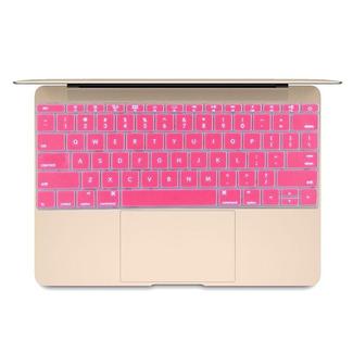 Soft 12 inch Silicone Keyboard Protective Cover Skin for new MacBook, American Version(Magenta)