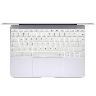 Soft 12 inch Translucent Colorized Keyboard Protective Cover Skin for new MacBook, European Version(White)