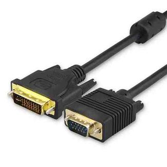 VGA 15Pin Male to DVI 24+5 Pin Male Cable  1.5M(Black)