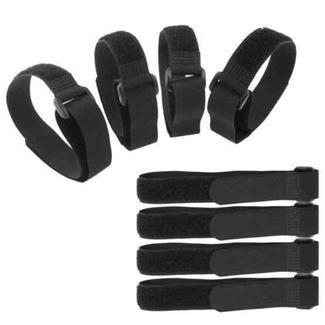 4 PCS Hook and Loop Fastener Computer Cable Ties, Width: 1cm, Length: 35cm(Black)