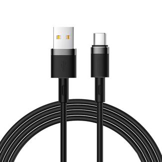 JOYROOM S-1224N2 1.2m 2.4A USB to USB-C / Type-C Silicone Data Sync Charge Cable (Black)