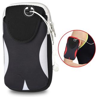 Multi-functional Sports Armband Waterproof Phone Bag for 5.5 Inch Screen Phone, Size: L(Black Grey)