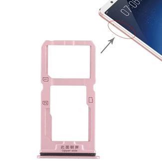 For Vivo X20 SIM Card Tray + SIM Card Tray / Micro SD Card Tray (Rose Gold)