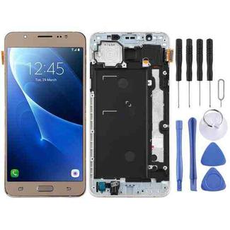 TFT LCD Screen for Galaxy J7 (2016) / J710F Digitizer Full Assembly with Frame (Gold)
