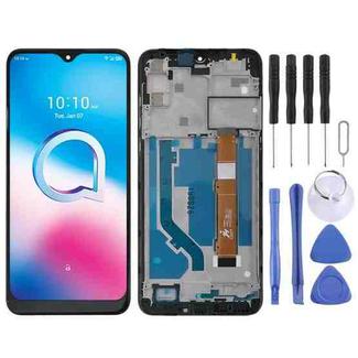 LCD Screen and Digitizer Full Assembly With Frame for Alcatel 3L 2020 OT5029 5029D 5029Y 5029U 5029(Black)