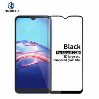 For Motorola Moto E (2020) PINWUYO 9H 3D Curved Full Screen Explosion-proof Tempered Glass Film(Black)