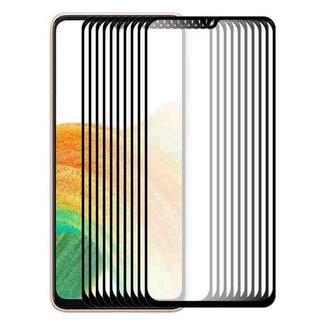 10 PCS For Samsung Galaxy A33 5G ENKAY Full Glue 0.26mm 9H 2.5D Tempered Glass Full Film