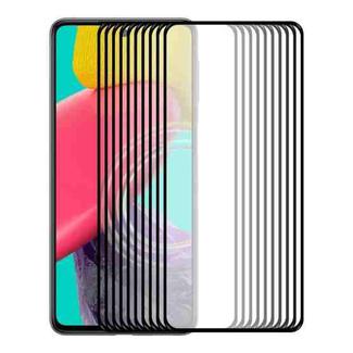 10 PCS For Samsung Galaxy M53 4G ENKAY Hat-Prince Full Glue 0.26mm 9H 2.5D Tempered Glass Full Film
