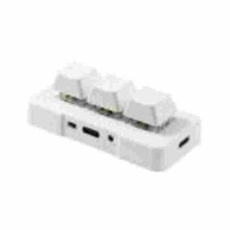 MK321BT Bluetooth 5.1 3 Keys Custom Keys Game Office PS Clip Macro Programming Keypad(White)