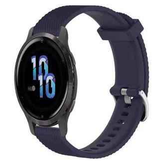 For Garmin Venu 2S 18mm Diamond Textured Silicone Watch Band(Midnight Blue)