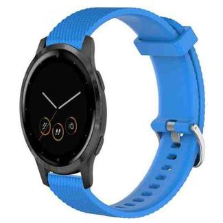 For Garmin Vivoactive 4S 18mm Diamond Textured Silicone Watch Band(Sky Blue)
