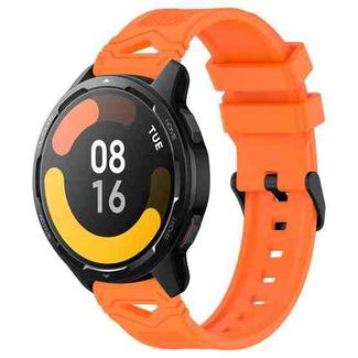 For Xiaomi Watch 22mm Dotted Black Buckle Silicone Watch Band(Orange)