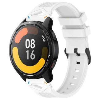 For Xiaomi Watch 22mm Dotted Black Buckle Silicone Watch Band(Two Color+White)