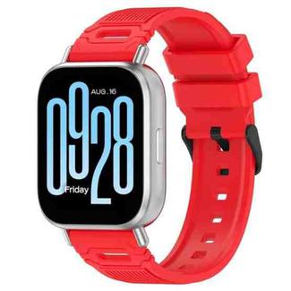 For Xiaomi Watch 22mm Vertical Pattern Black Buckle Silicone Watch Band(Red)