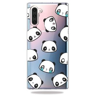 Fashion Soft TPU Case 3D Cartoon Transparent Soft Silicone Cover Phone Cases For Galaxy Note10(Facial Bear)