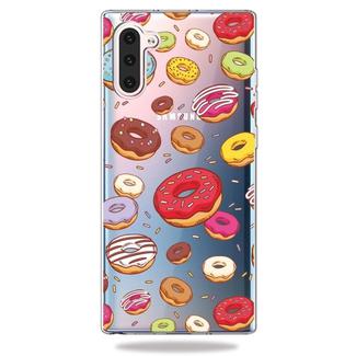 Fashion Soft TPU Case 3D Cartoon Transparent Soft Silicone Cover Phone Cases For Galaxy Note10(Doughnut)