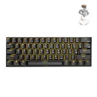 RK61 61 Keys Bluetooth / 2.4G Wireless / USB Wired Three Modes Tablet Mobile Gaming Mechanical Keyboard, Cable Length: 1.5m, Style:Tea Shaft(Black)