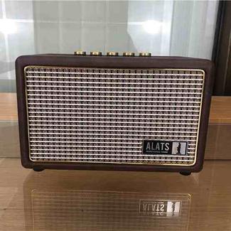 High-Quality Speaker Model Decoration Props Speaker Real Machine Shell Made Speaker Model, Colour: Brown (Small)