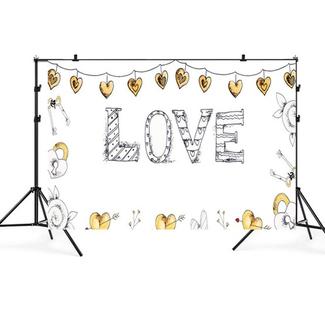 2.1m x 1.5m Valentines Day Photo Party Layout Props Photography Background Cloth(016)