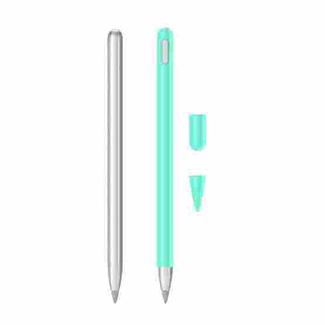 2 Sets 3 In 1 Stylus Silicone Protective Cover + Two-Color Pen Cap Set For Huawei M-Pencil(Mint Green)