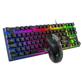 ZIYOU LANG T2 88 Keys Gaming Mechanical Luminous Keyboard and Mouse Set, Cable Length: 1.6m(Black)