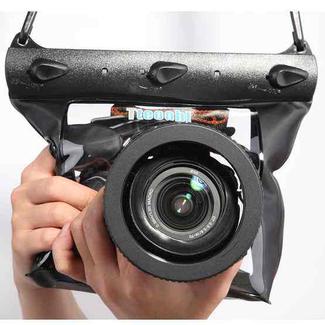 Tteoobl  20m Underwater Diving Camera Housing Case Pouch  Camera Waterproof Dry Bag, Size: M(Black)