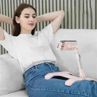 Mobile Phone Stand Bed Desktop Lap Tablet Stand Bedside Support Stand(Pink)
