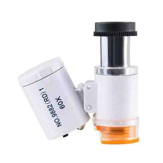 9882(RD) 60X Mini HD Banknote Detection Optical Microscope with LED Light, Color: White
