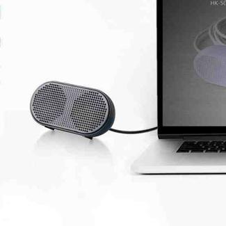 5002 USB Sound Card Computer Small Speakers Mini Desktop Audio(Black)