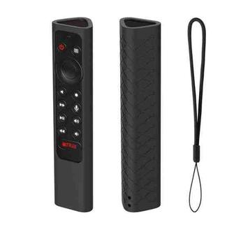 For NVIDIA Shield TV Pro 4K HDR Remote Control Silicone Case With Lanyard(Black)