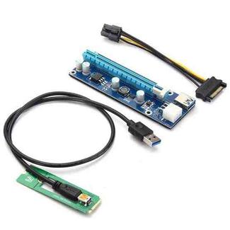 PCE164P-N03 VER006C Mini PCI-E 1X To 16X Riser For Laptop External Image Card, Spec: M2 To 6pin 