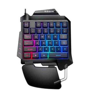 K-Snake G92 Single Small Keyboard Mobile Games Luminous Robotic Machine Sensory Game Keyboard(Black)