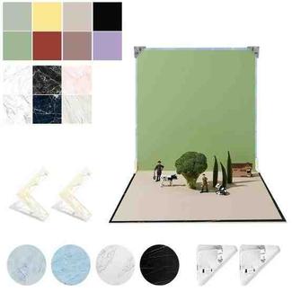 2pcs 60cm Double-Sided Background Board + 7pcs Backdrop Paper Photography Props Set, Spec:  Set 7
