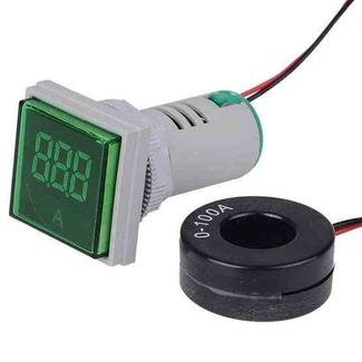 SINOTIMER ST17A Square 22mm LED Digital Display Signal Light AC Current Indicator 0-100A(04 Green)