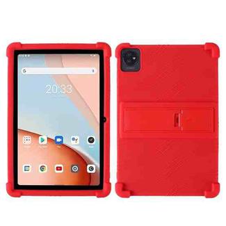 For Blackview Tab 70 Wifi 10.1-Inch Shockproof Silicone Tablet Case With Holder, Color: Red