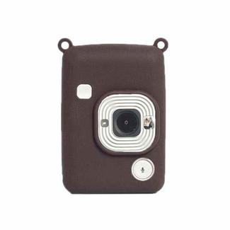 For FUJIFILM instax Mini Liplay Wear-resistant Anti-fall Silicone Soft Case(Dark Brown)