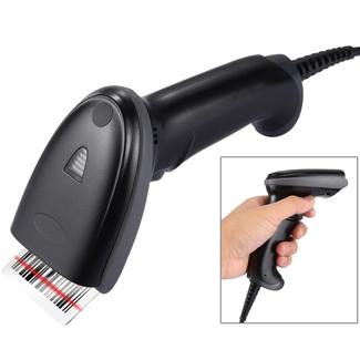 USB Laser Wired Handheld Barcode Scanner Barcode Reader, Cable Length: about 2m(Black)