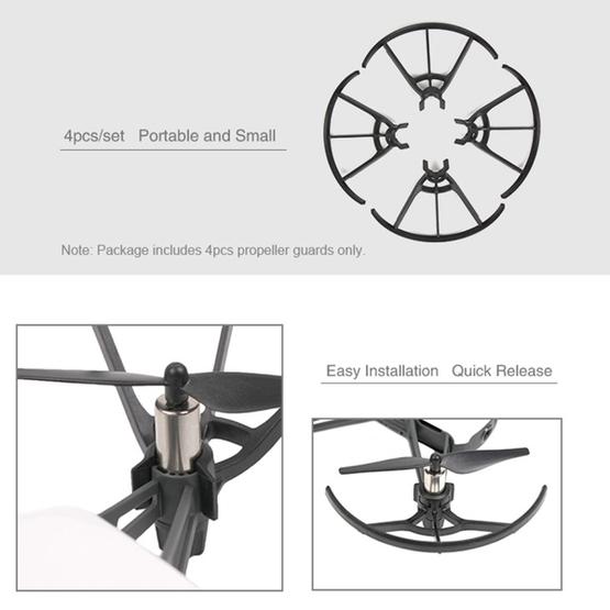 4 PCS Propeller Protective Covers for DJI TELLO Drone(Black) - 4
