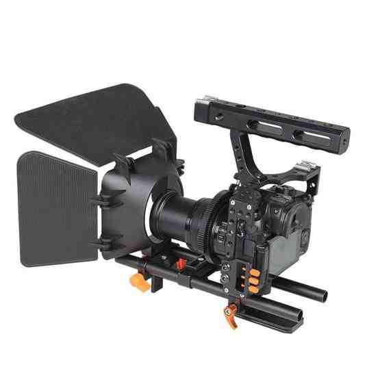 YELANGU Camera Handle Stabilizer Cage Kit Precisely Follow Focus Anti-slip Black