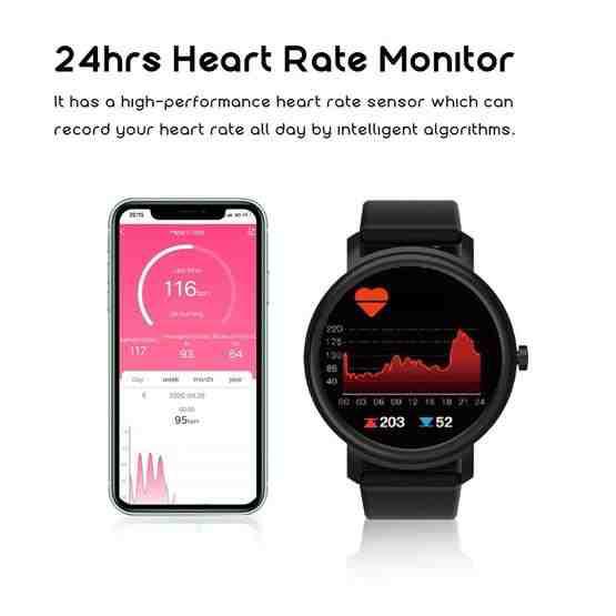 Mibro Air 1.3 inch TFT Color Touch Screen Smart Watch, IP68 Waterproof with Silicone Watchband, Support 12 Sport Modes / Heart Rate Monitoring / Sleep Monitor(Black) - 6