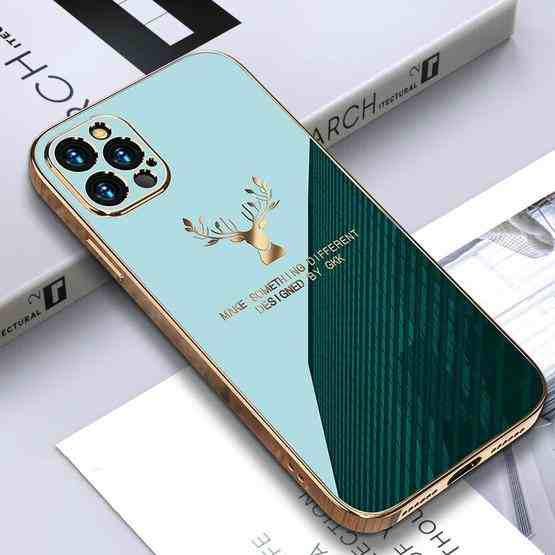 Gkk Pc Solid Color Plating Protective Case For Iphone 12 Pro Max Green Flutter Shopping Universe